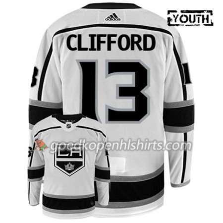 Los Angeles Kings KYLE CLIFFORD 13 Adidas Wit Authentic Shirt - Kinderen